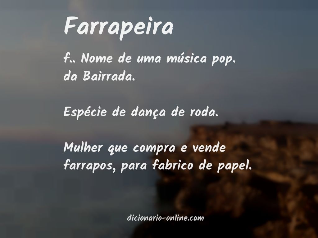 Significado de farrapeira