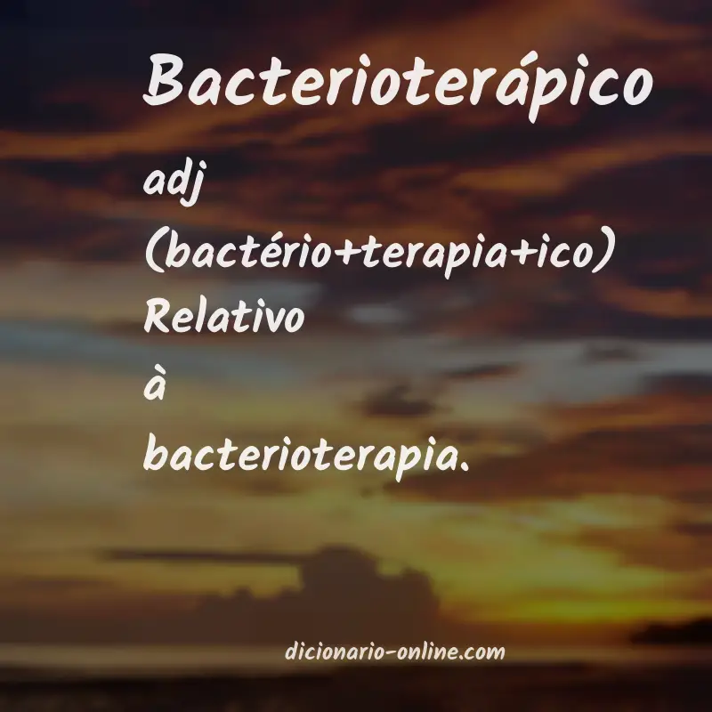 Significado de bacterioterápico