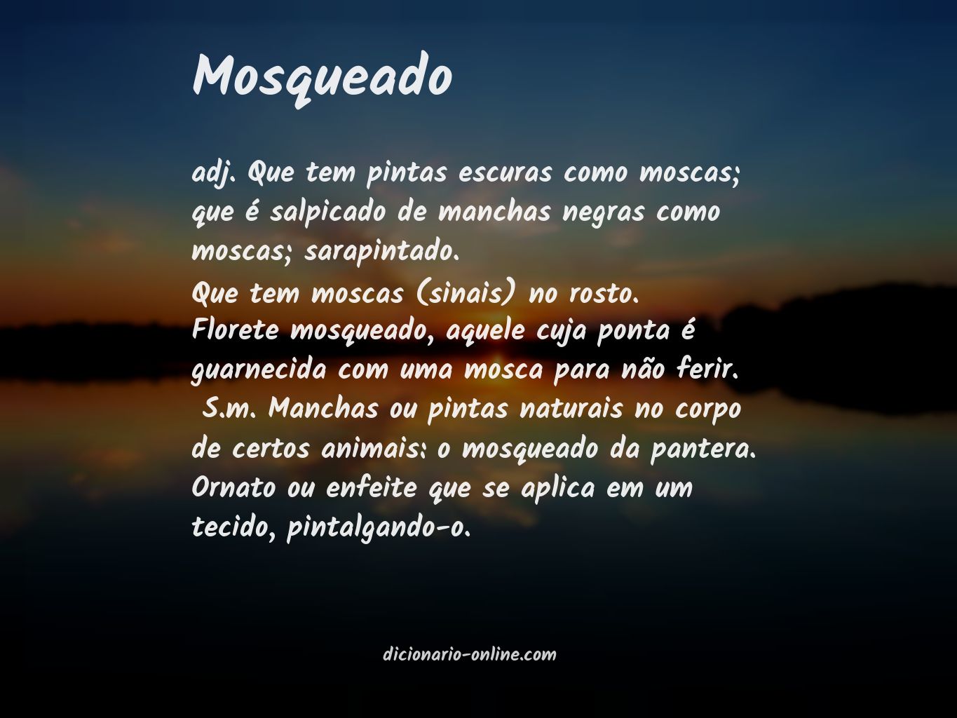 Significado de mosqueado