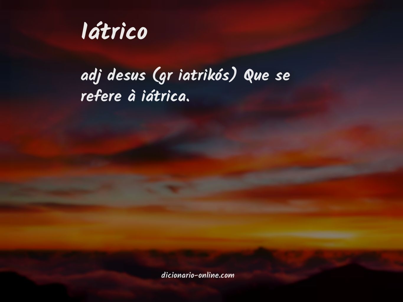 Significado de iátrico