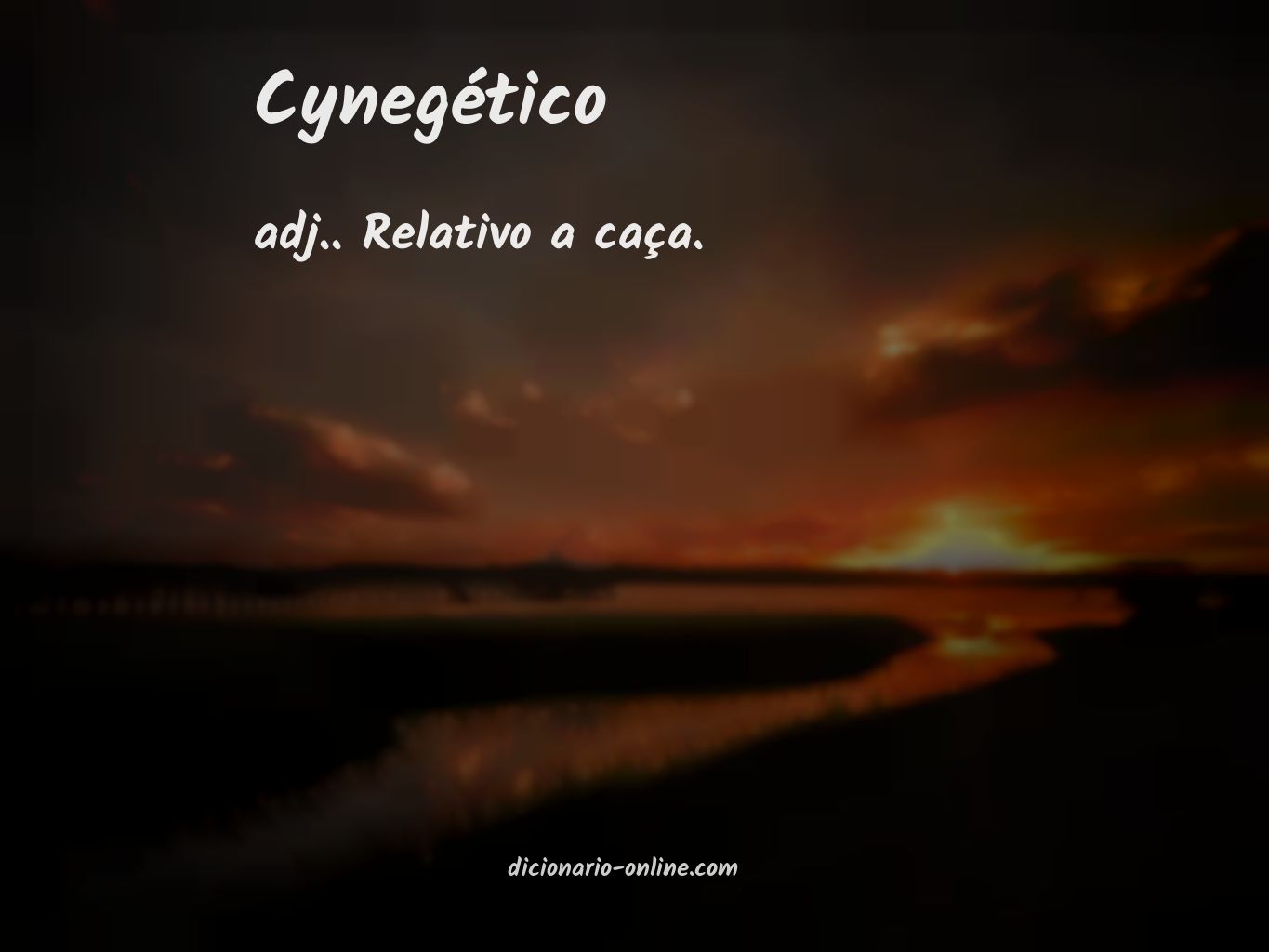 Significado de cynegético