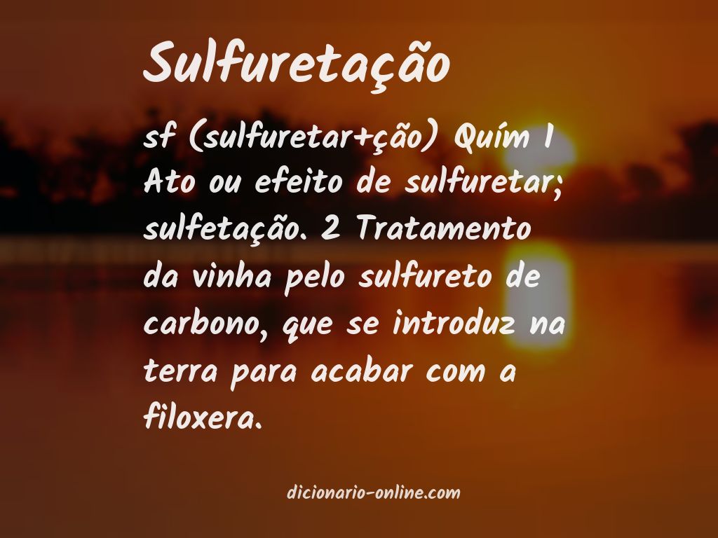 Significado de sulfuretação