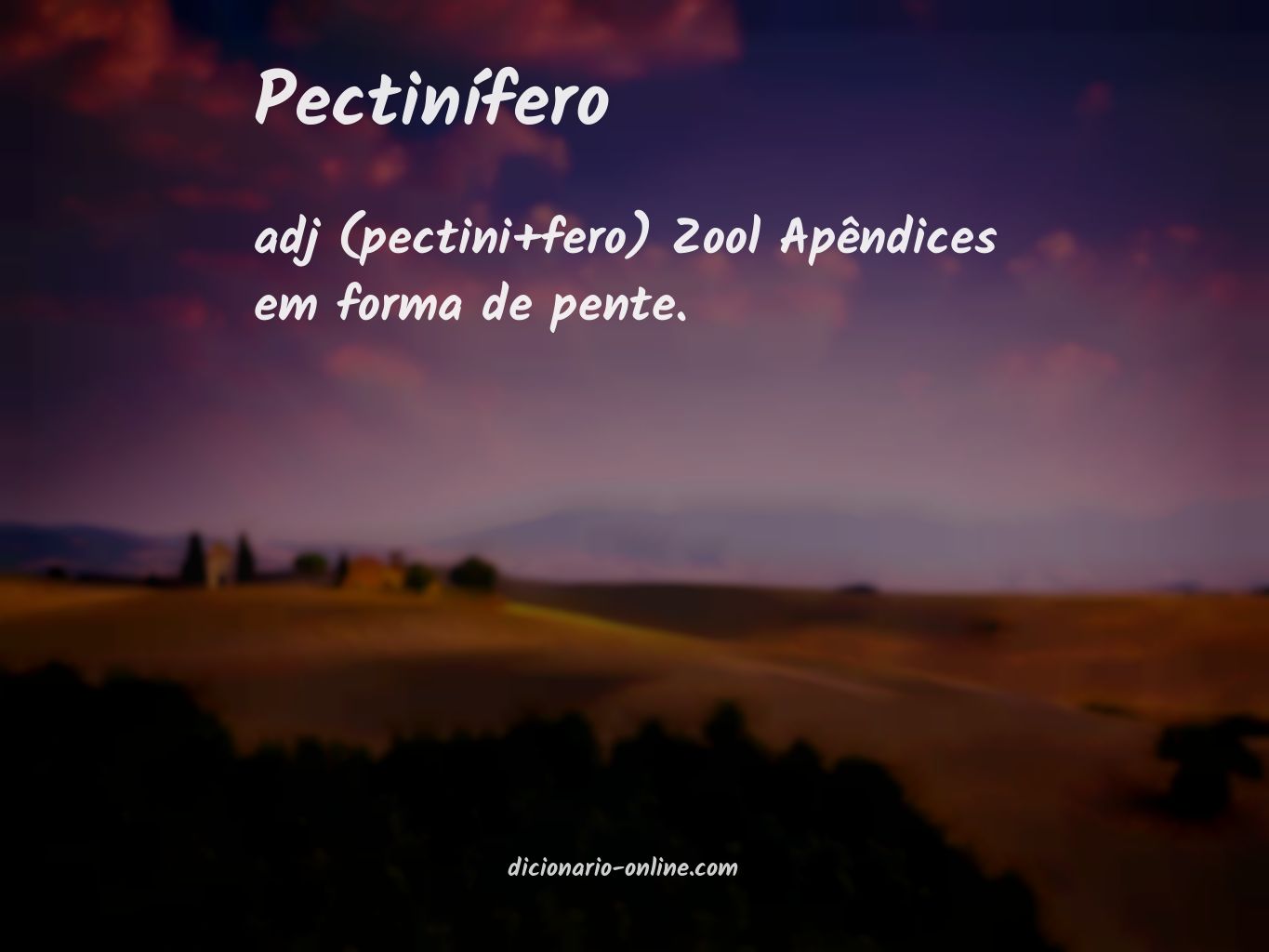 Significado de pectinífero