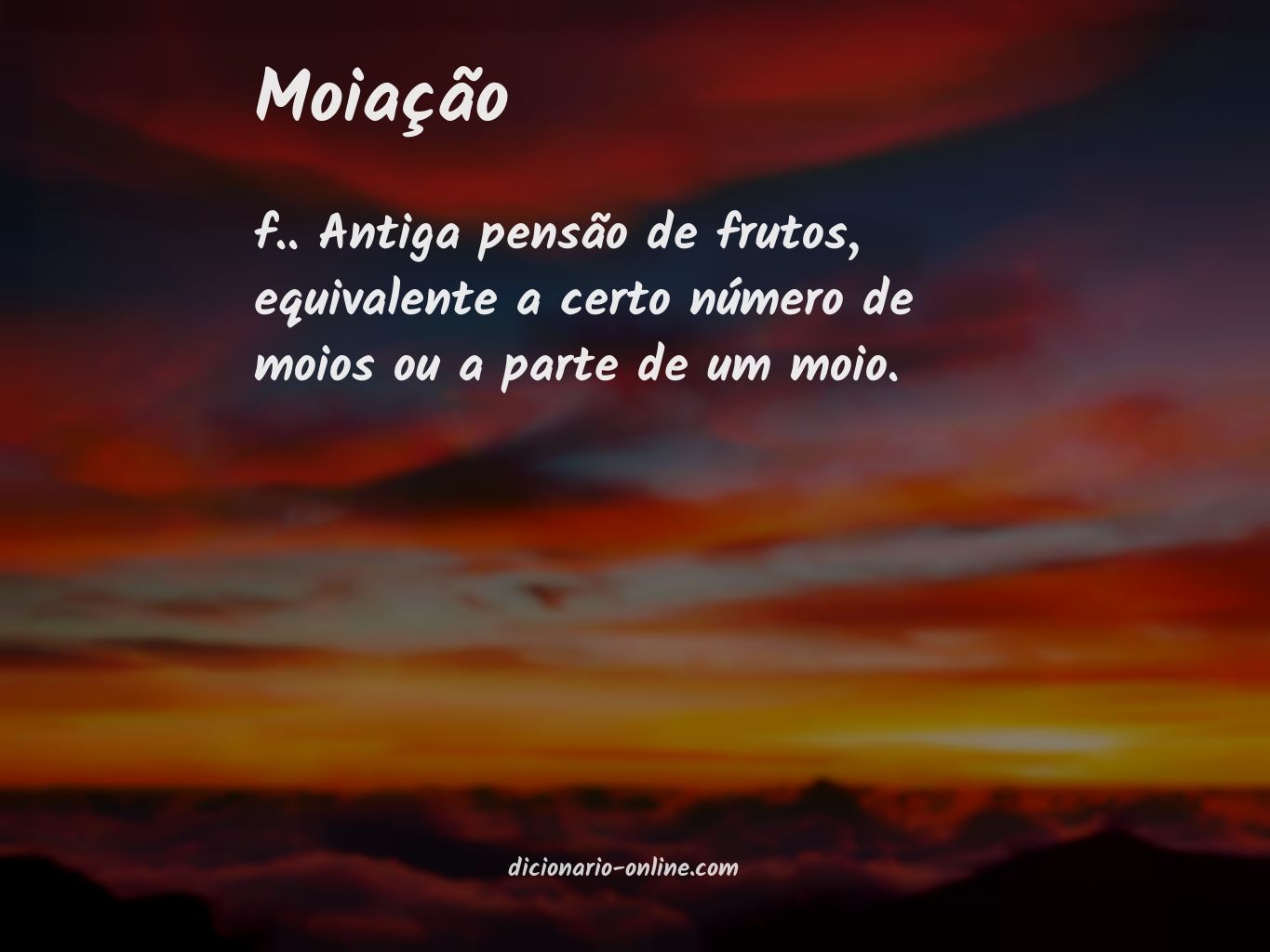 Significado de moiação