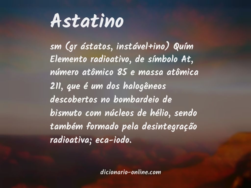 Significado de astatino