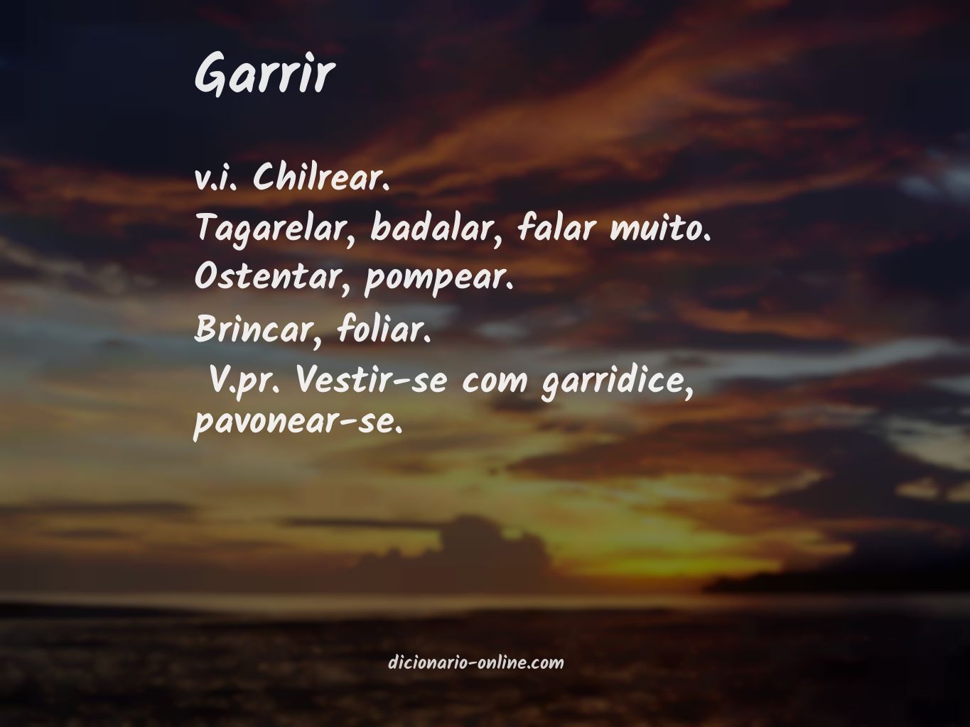 Significado de garrir