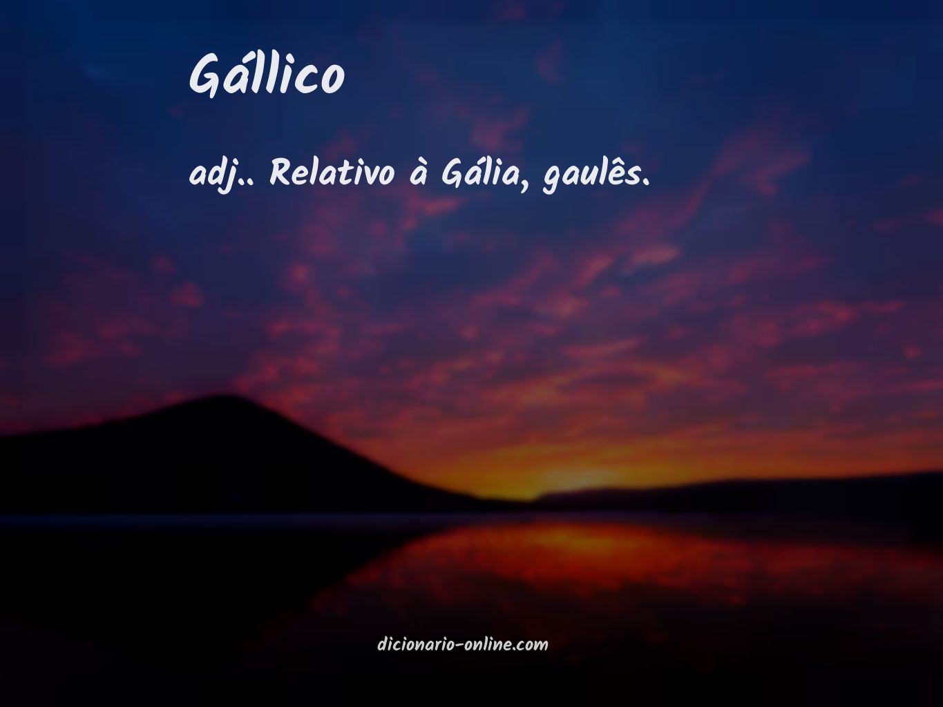 Significado de gállico