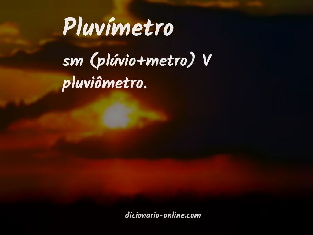 Significado de pluvímetro