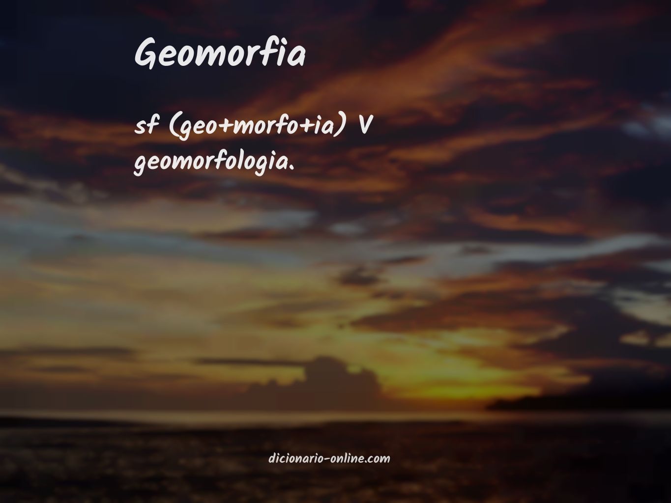 Significado de geomorfia