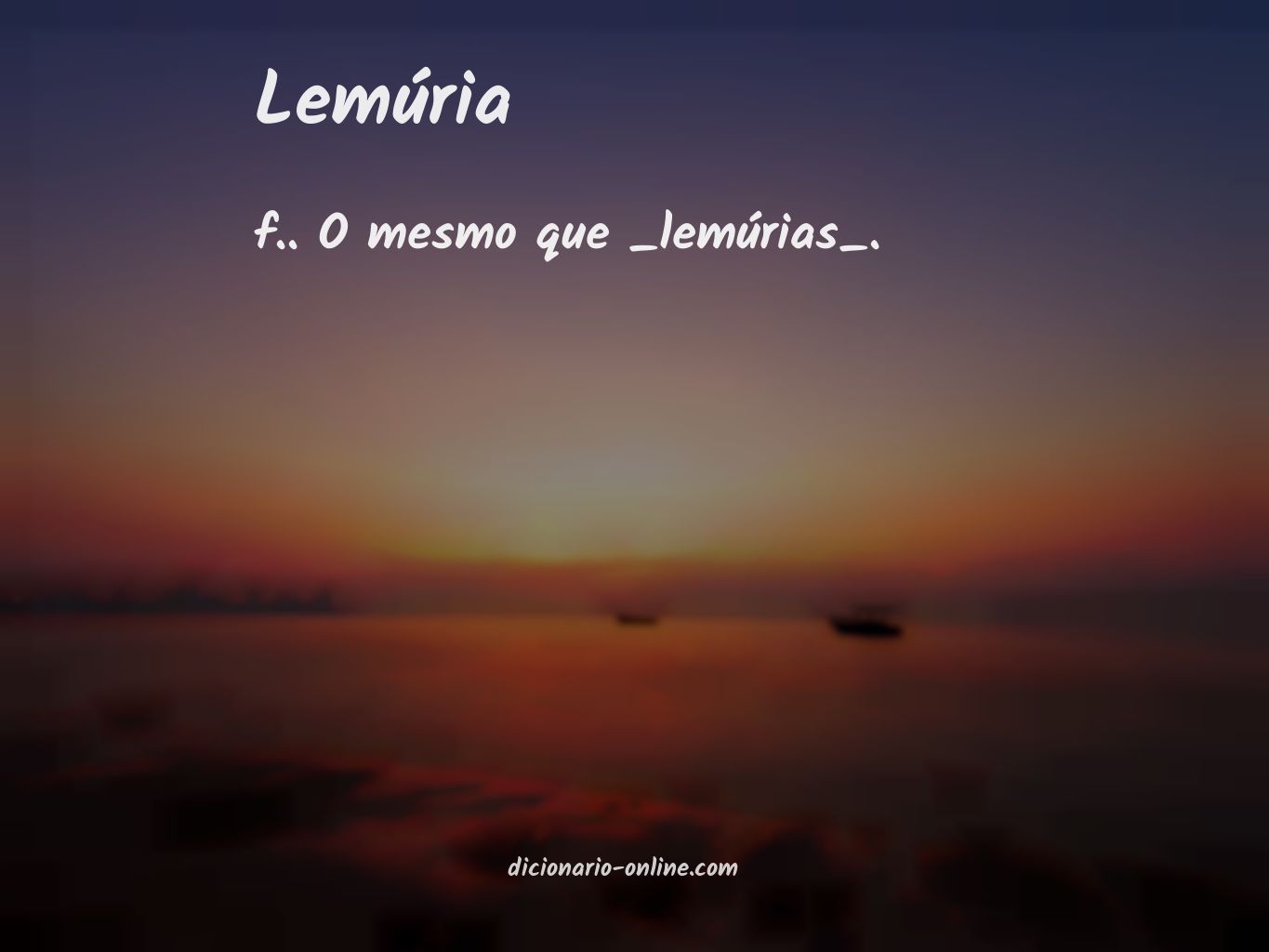 Significado de lemúria