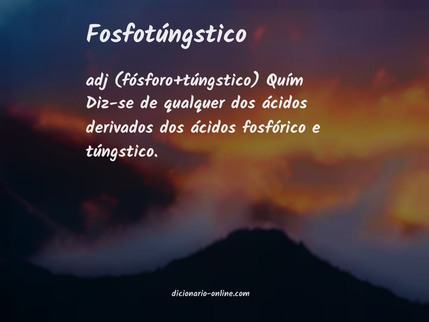 Significado de fosfotúngstico