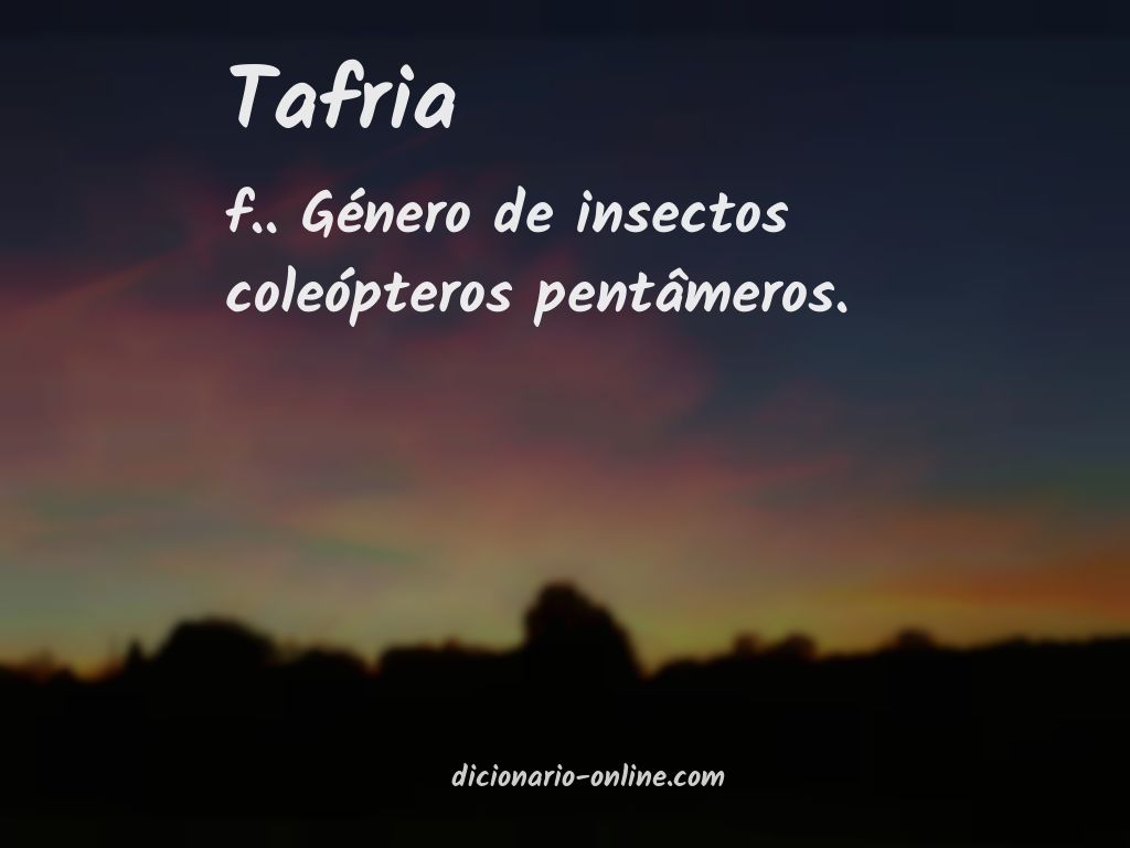 Significado de tafria