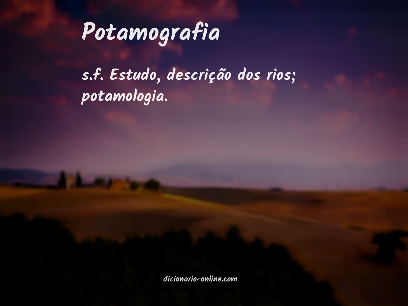 Significado de potamografia