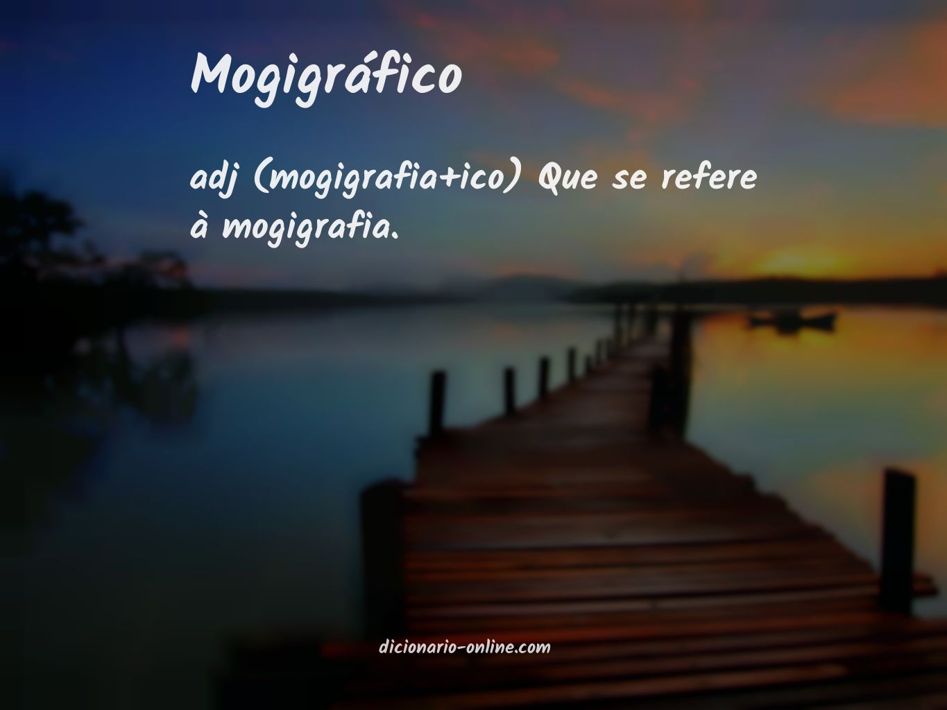 Significado de mogigráfico