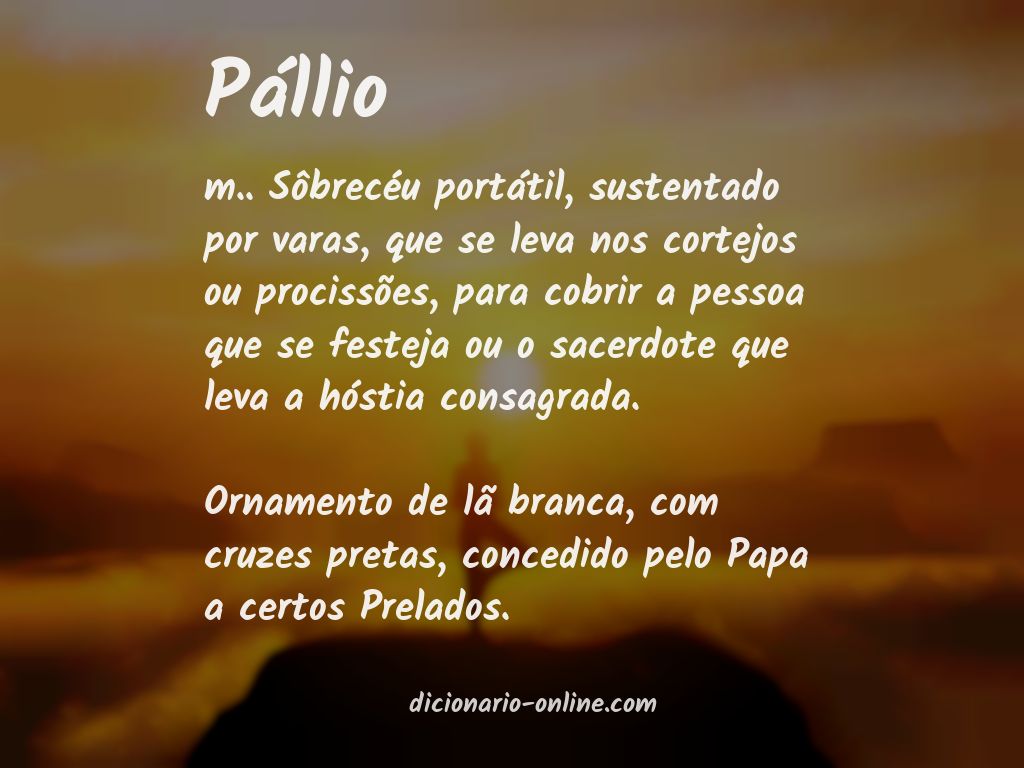 Significado de pállio