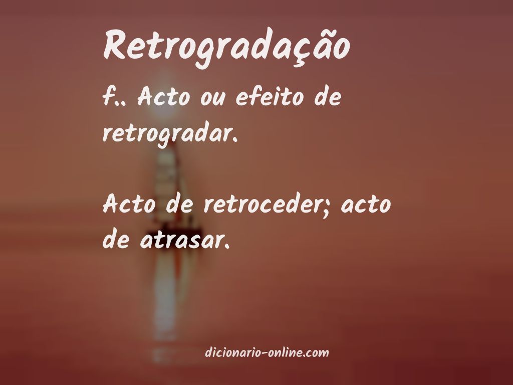 Significado de retrogradação