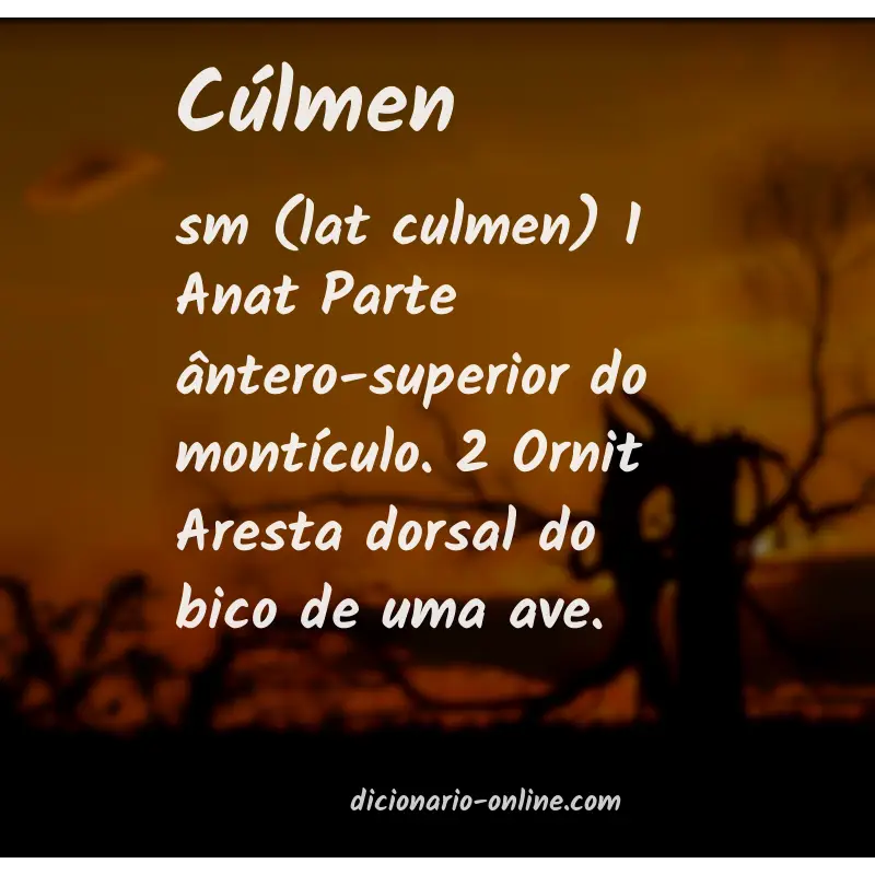 Significado de cúlmen