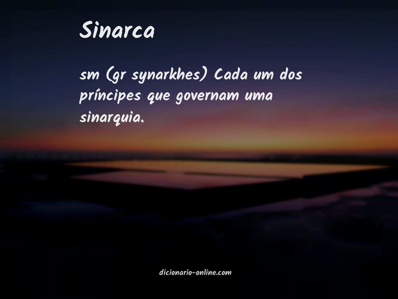 Significado de sinarca