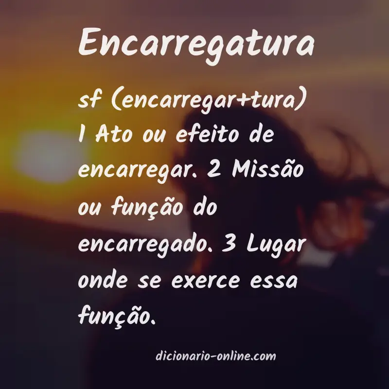 Significado de encarregatura
