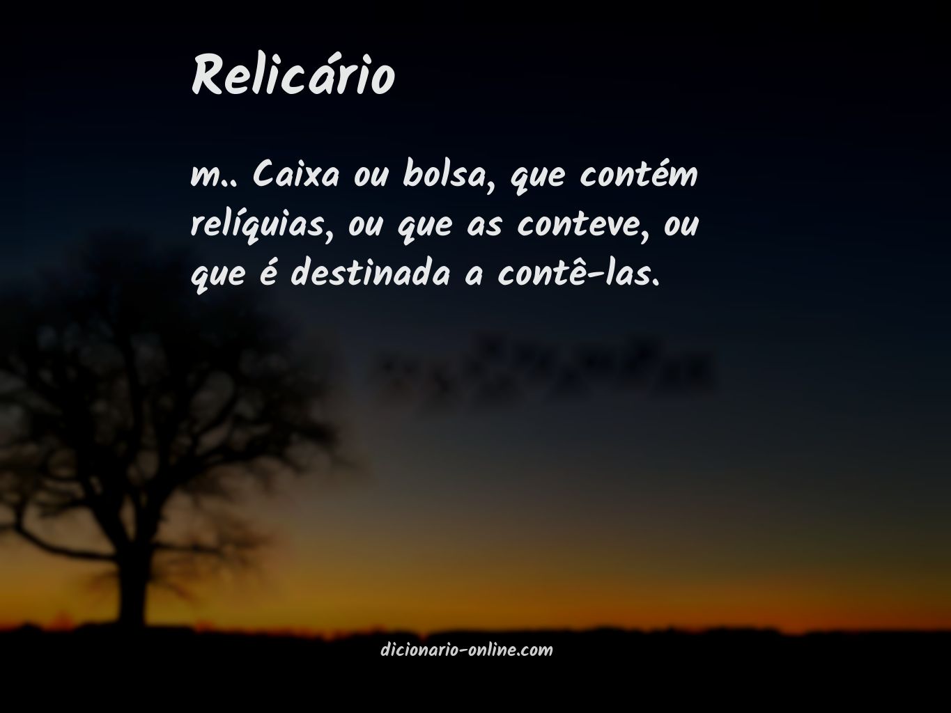 Significado de relicário