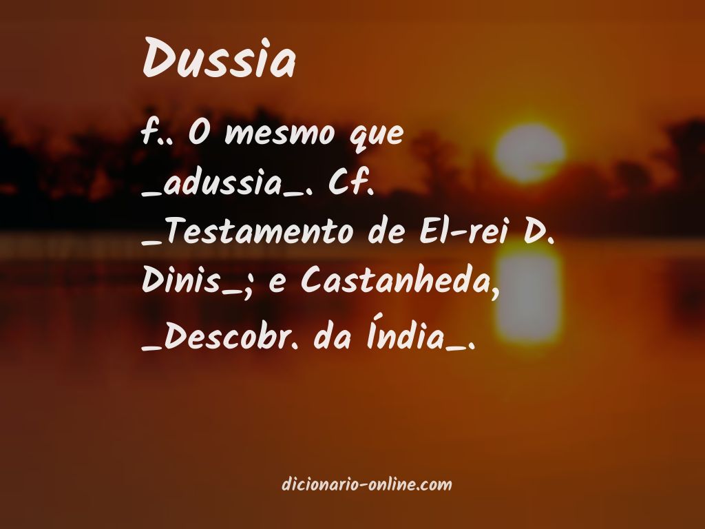 Significado de dussia