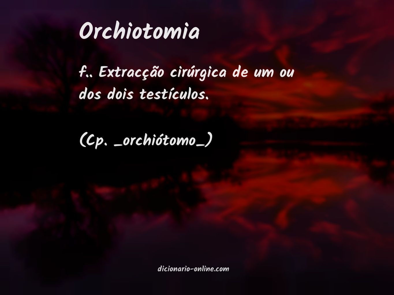 Significado de orchiotomia