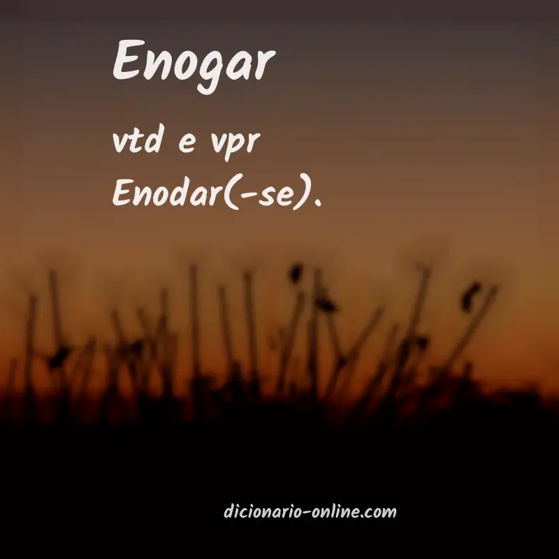Significado de enogar