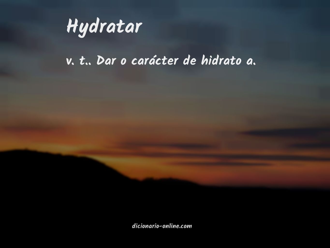 Significado de hydratar