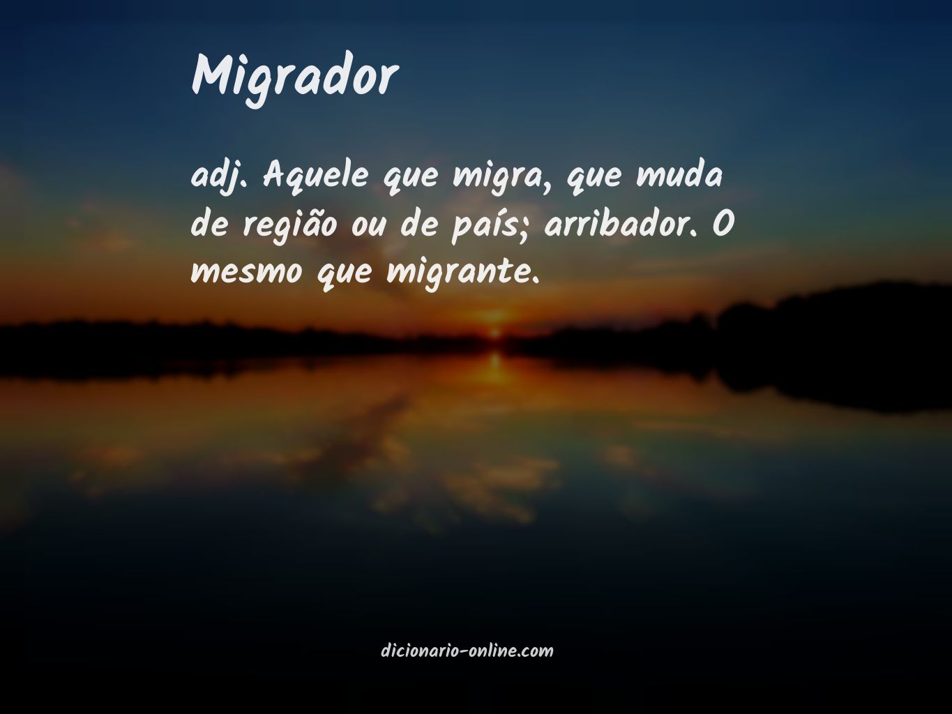 Significado de migrador