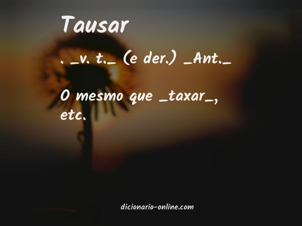 Significado de tausar