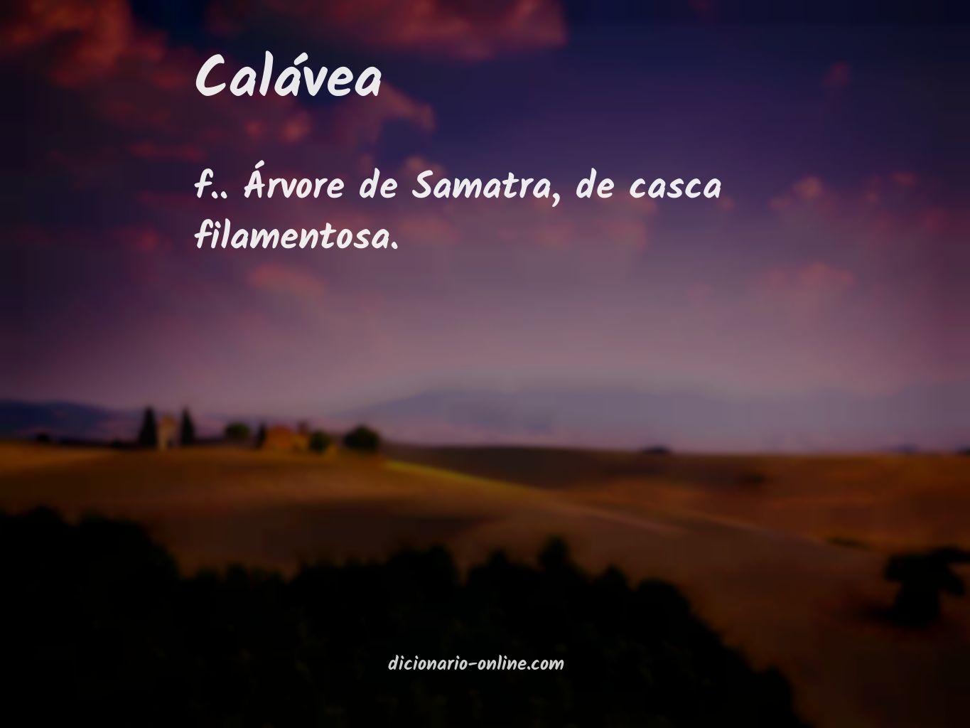 Significado de calávea