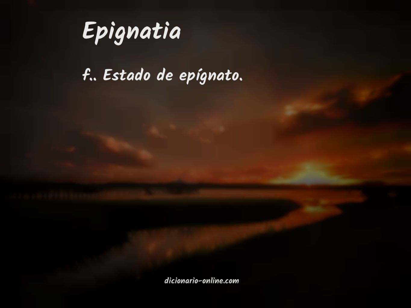 Significado de epignatia