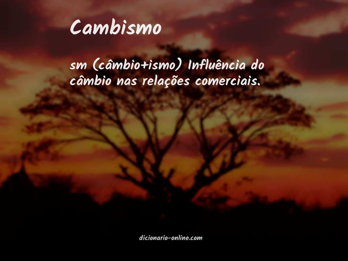 Significado de cambismo