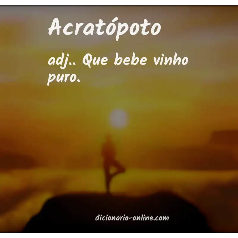 Significado de acratópoto
