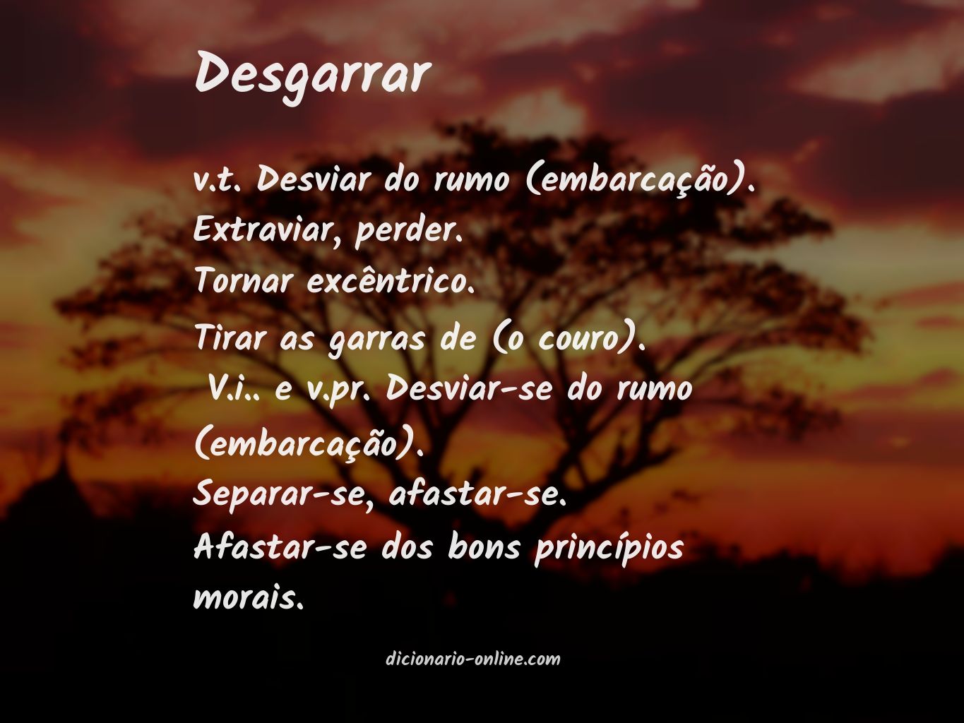 Significado de desgarrar