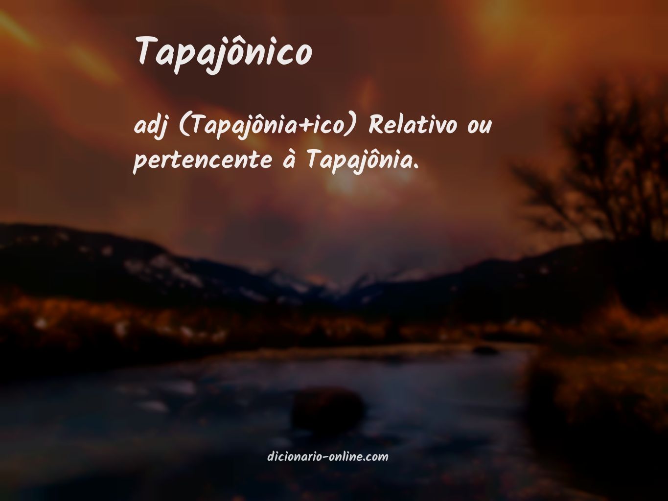 Significado de tapajônico