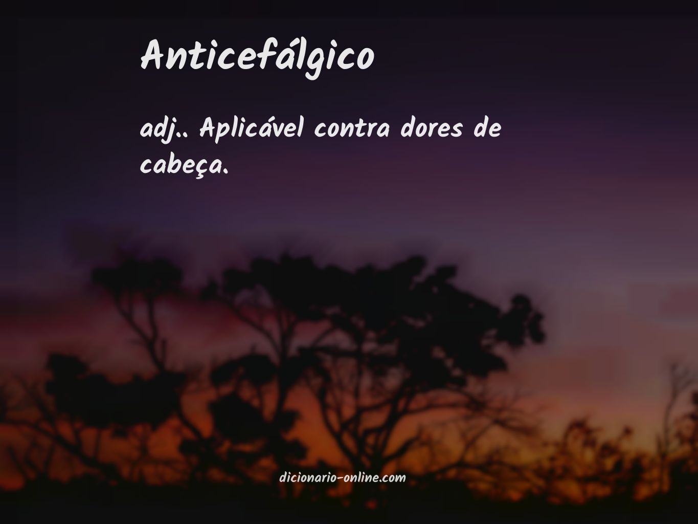 Significado de anticefálgico