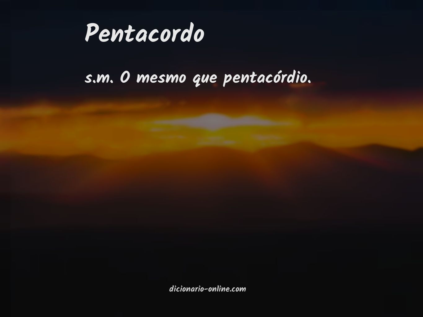 Significado de pentacordo