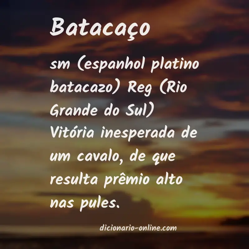Significado de batacaço
