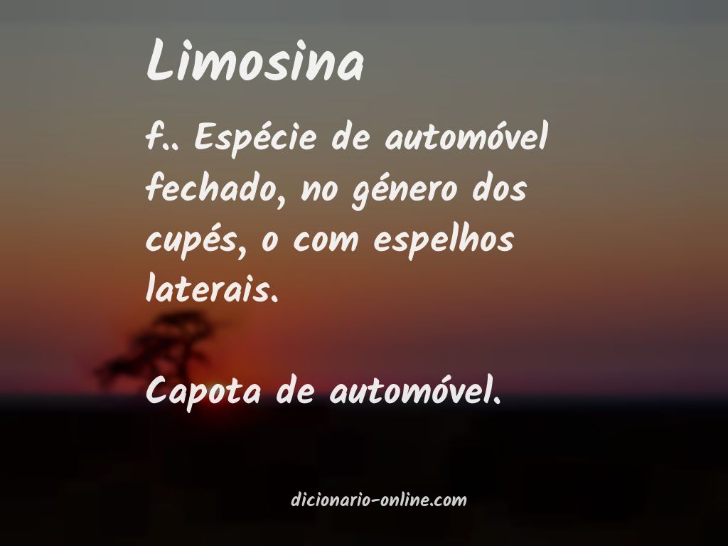 Significado de limosina