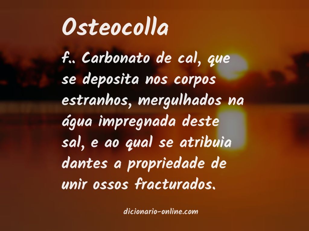 Significado de osteocolla