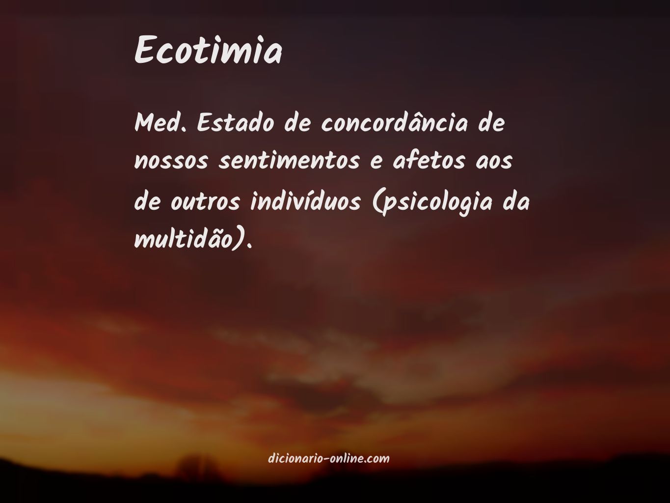 Significado de ecotimia