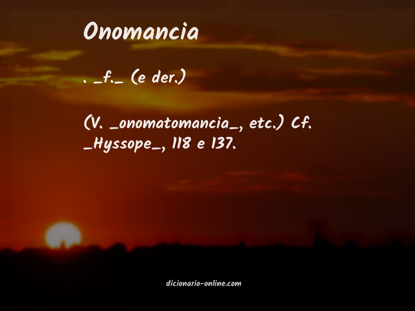 Significado de onomancia