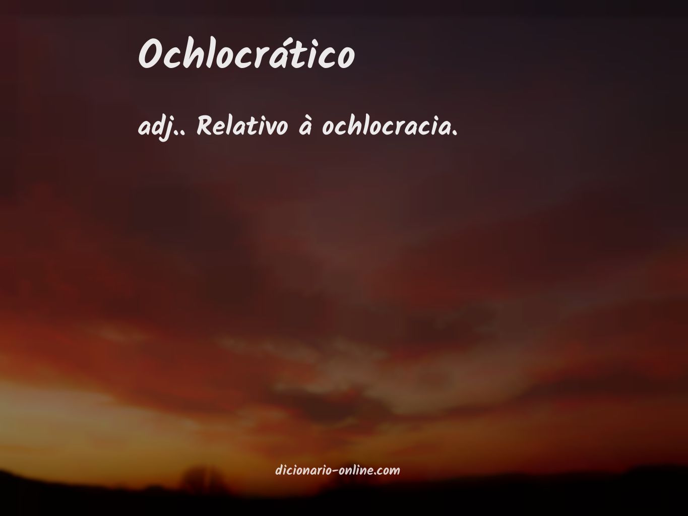 Significado de ochlocrático