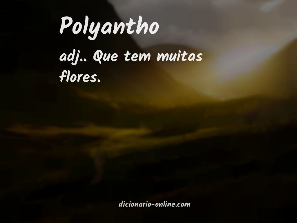 Significado de polyantho