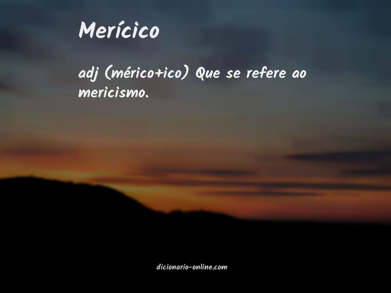 Significado de merícico