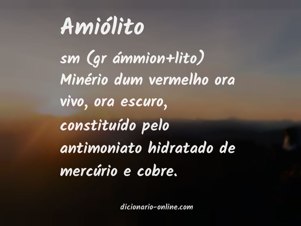 Significado de amiólito