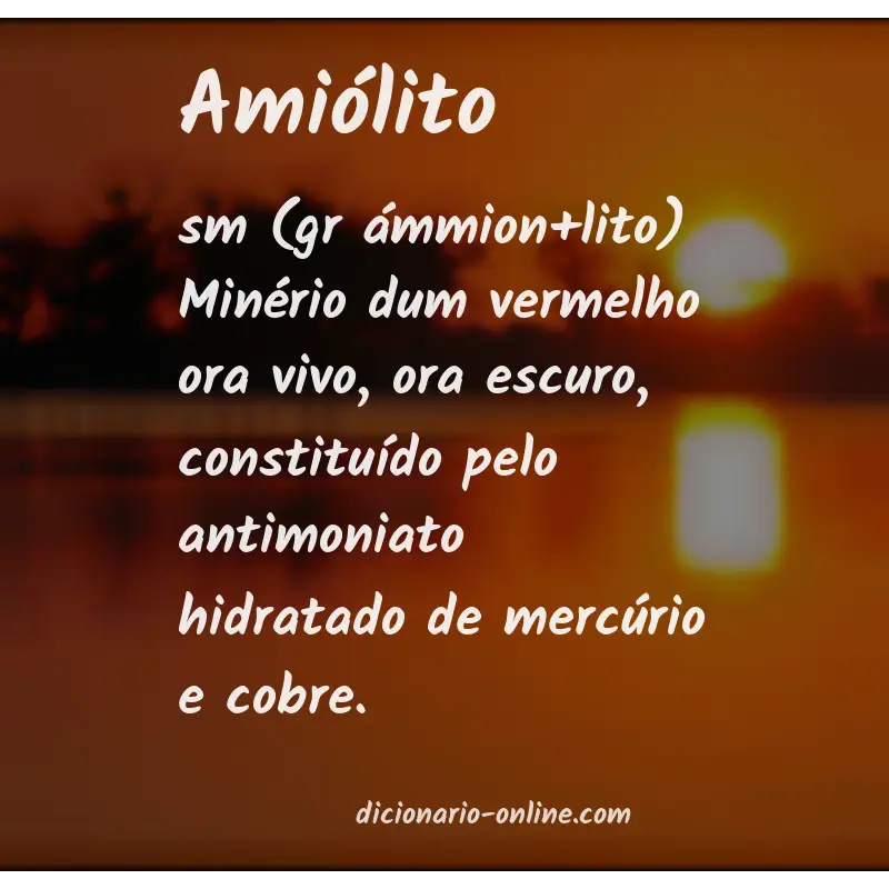 Significado de amiólito