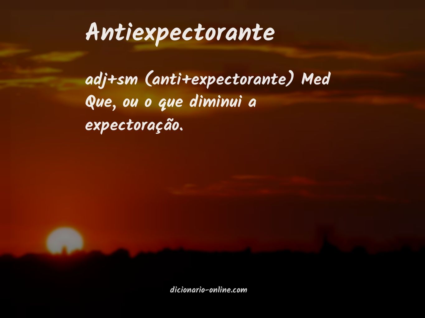 Significado de antiexpectorante