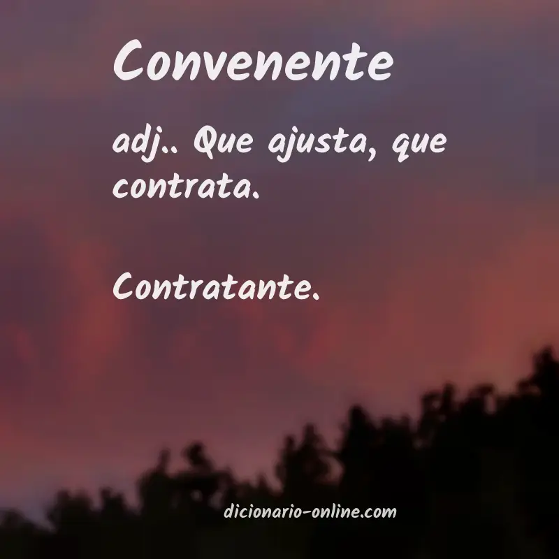 Significado de convenente